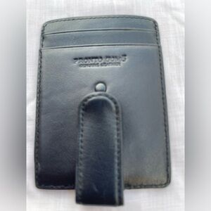 Pronto Uomo Black Leather Card and Cash Holder